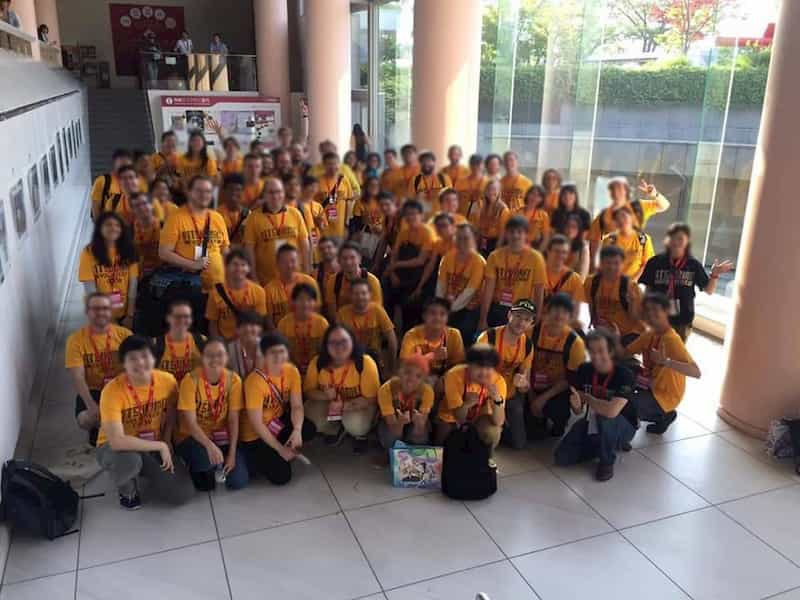 Bitsummit Volunteers group photo after the event