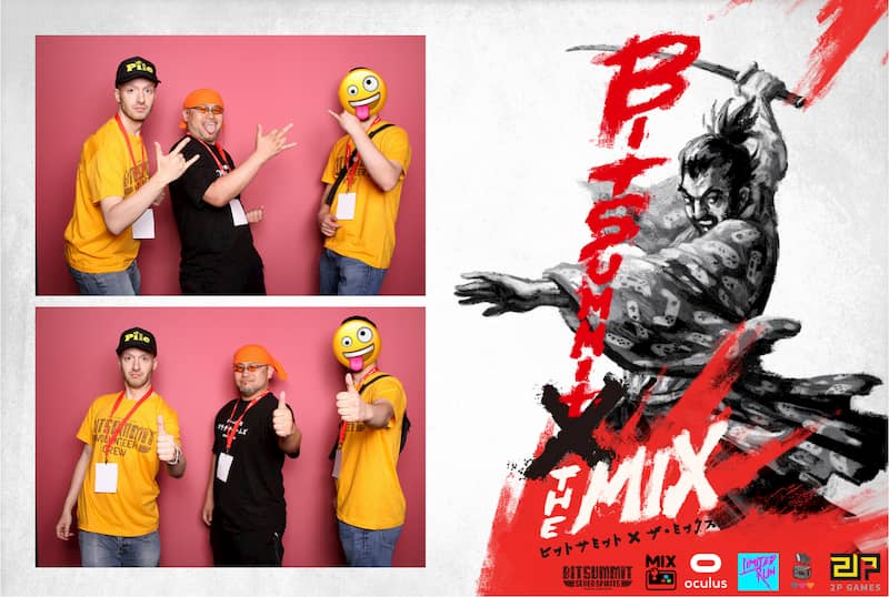 Hideki Kamiya at the photo booth