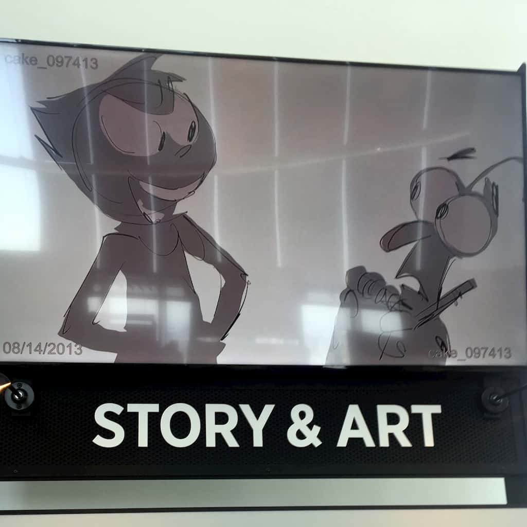 A storyboard drawing (Inside Out)